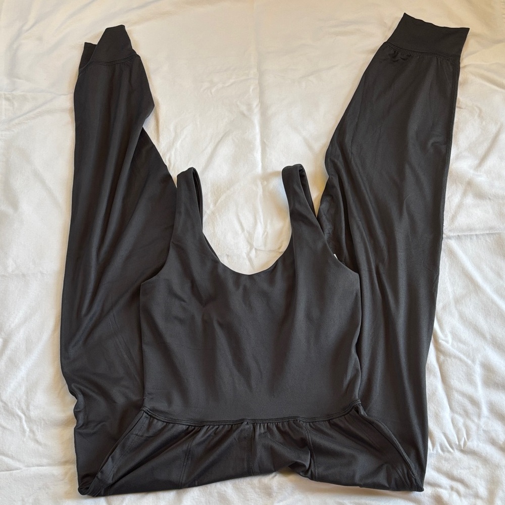 OFFLINE by Aerie Dark Grey Sleeveless Jumpsuit